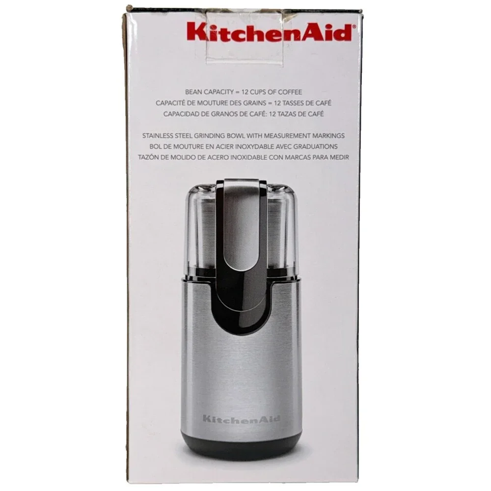 KitchenAid BCG111OB Blade Coffee Grinder Onyx Black Stainless Steel New in Box